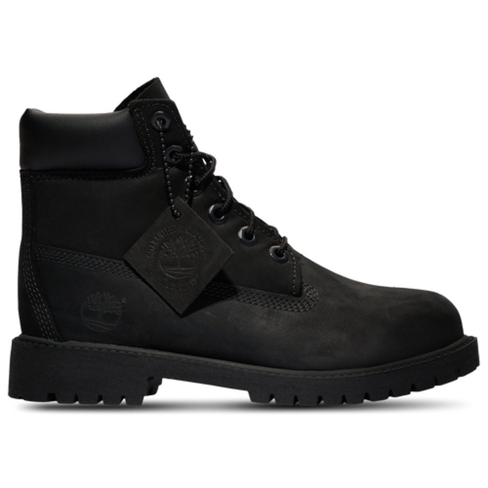 TIMBERLAND 6” Premium Waterproof Boots Black Nubuck TB Kids Size 3.5 Youth